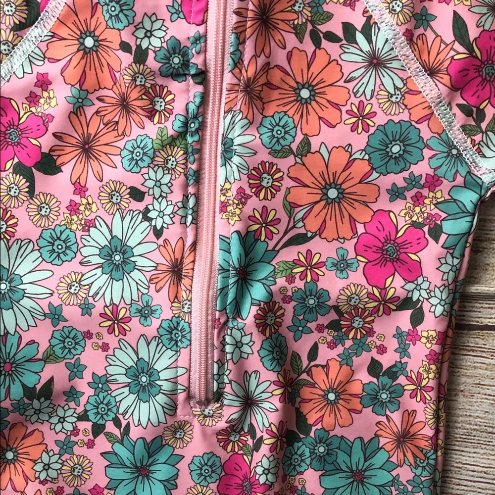 Floral‎ Long Sleeve Swimsuit